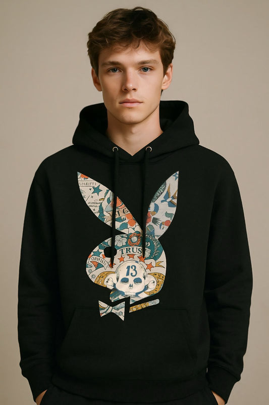 Hoodie Playboy® x John Richmond – Tattoo Skull Edition